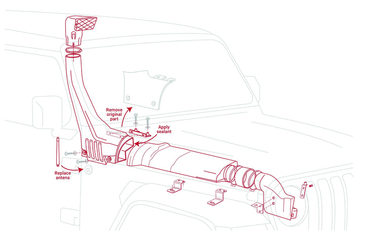 Snorkel Kit - Certificato CE - Prodotti e accessori per la tua Jeep® - Rock's 4x4