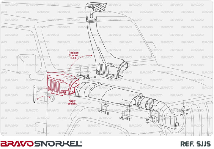 Snorkel Kit Extra - Certificato CE - Prodotti e accessori per la tua Jeep® - Rock's 4x4