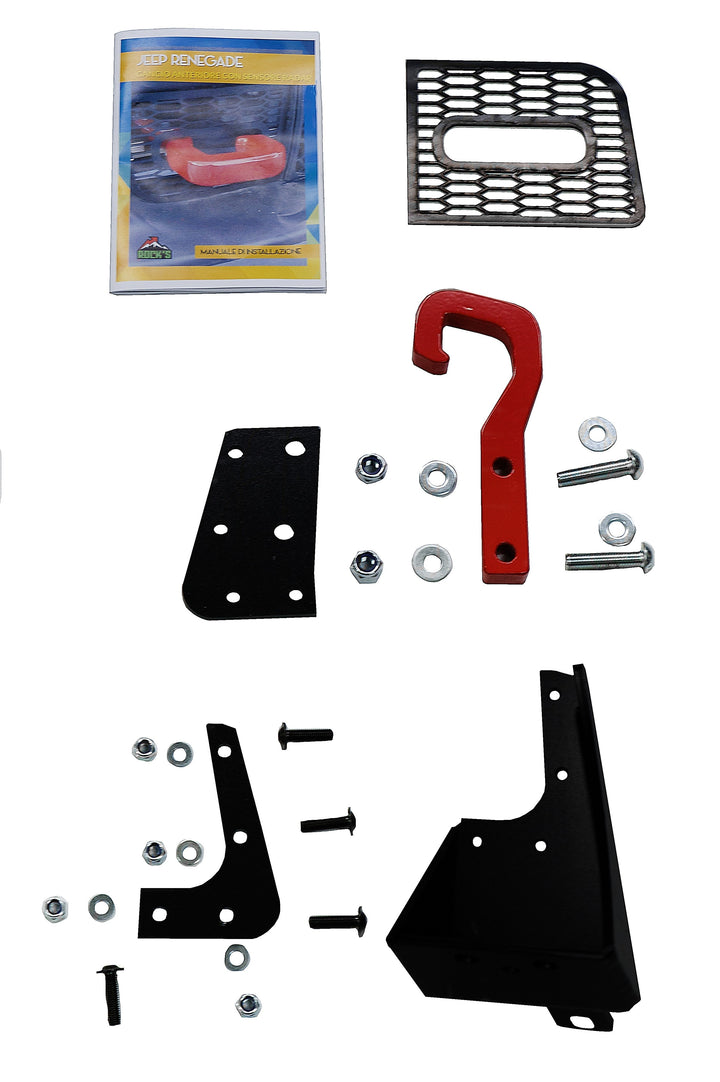 Kit Gancio Anteriore Rosso Lato Guida - Prodotti e accessori per la tua Jeep® - Rock's 4x4